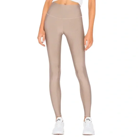 ALO Yoga Women's High-Waist Airlift Legging Gravel Neutral Tan Taupe Size Small - Picture 2 of 11
